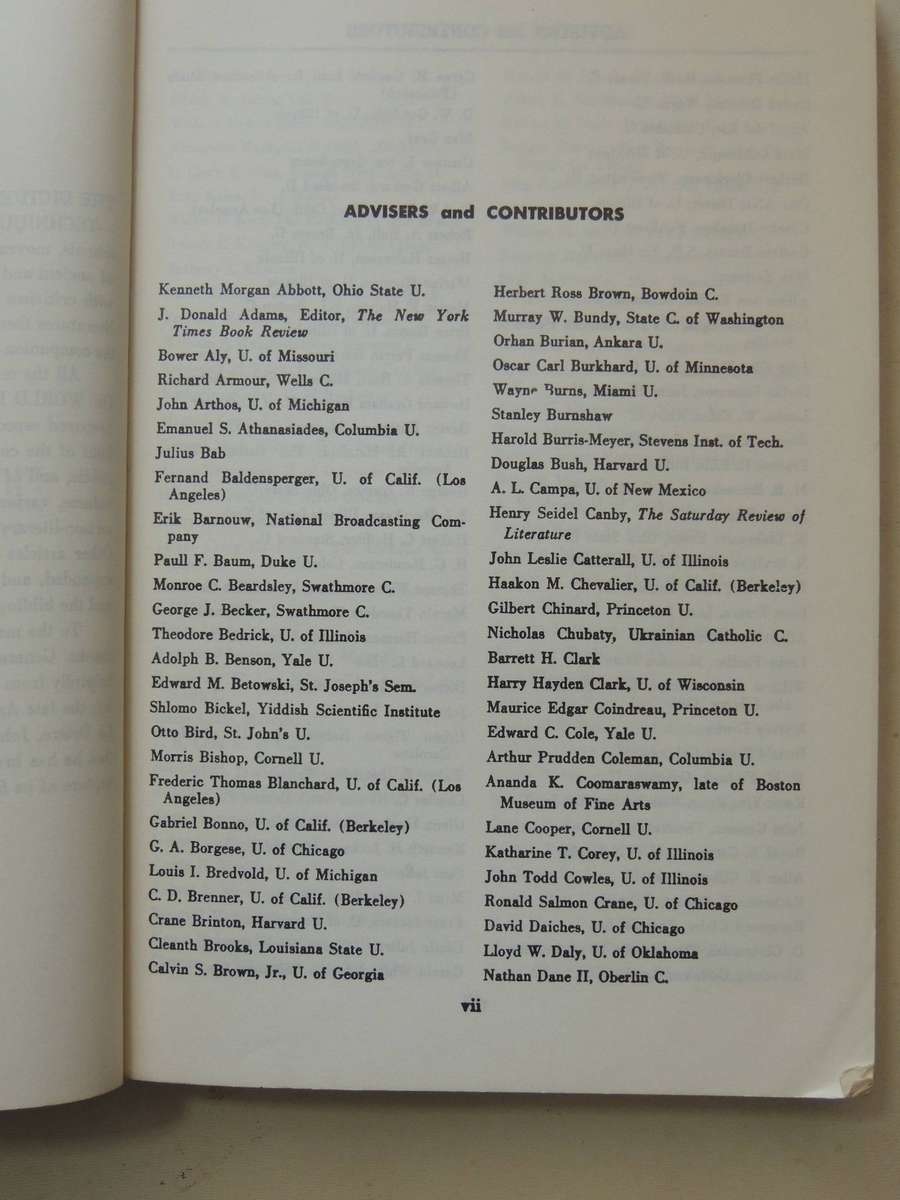 Dictionary Of World Literature - ed Joseph T. Shipley