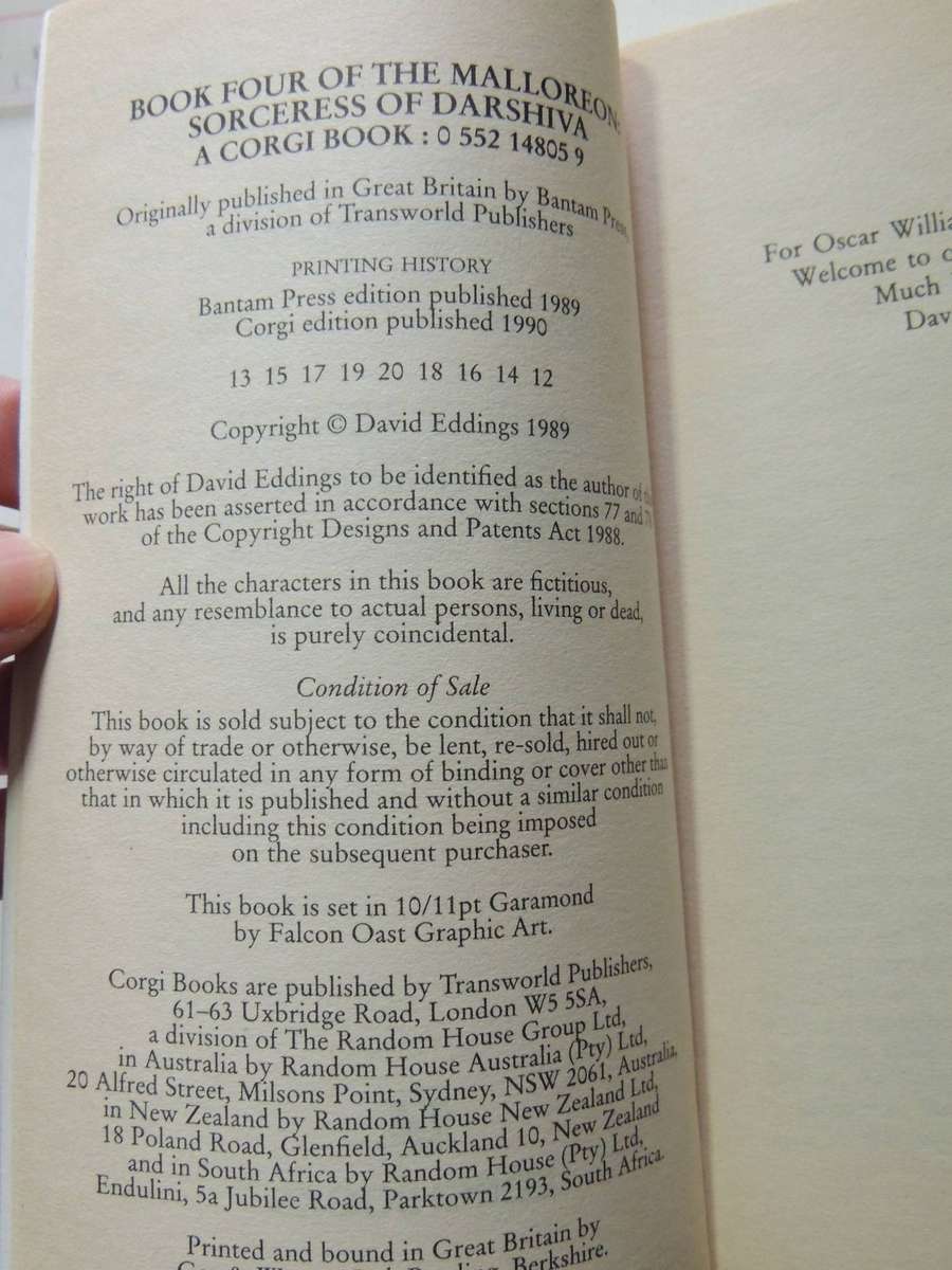 The Malloreon Book 4: Sorceress Of Darshiva - David Eddings