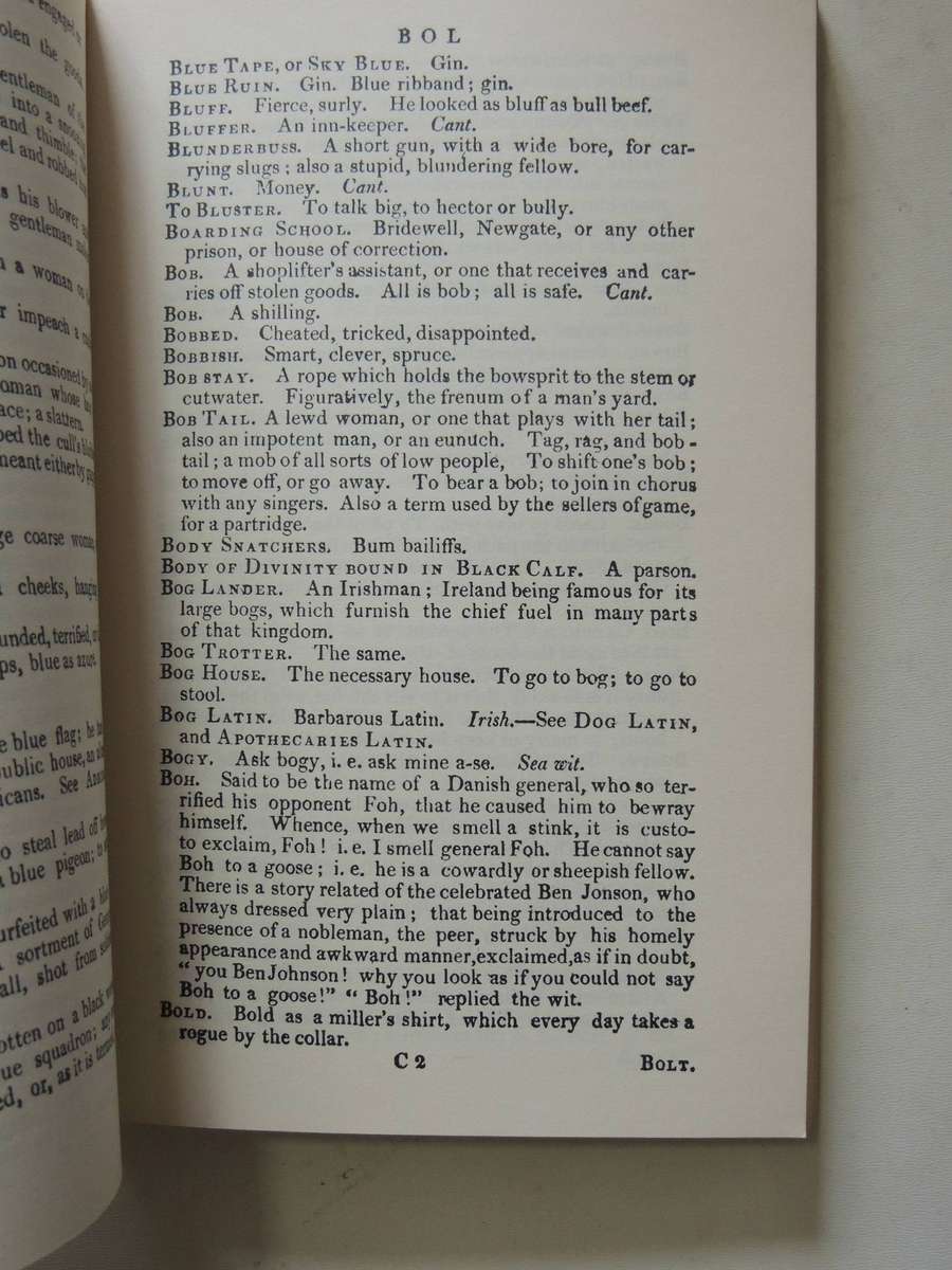1811 Dictionary Of The Vulgar Tongue - A Dictionary Of Buckish Slang, University Wit & Pickpocket El