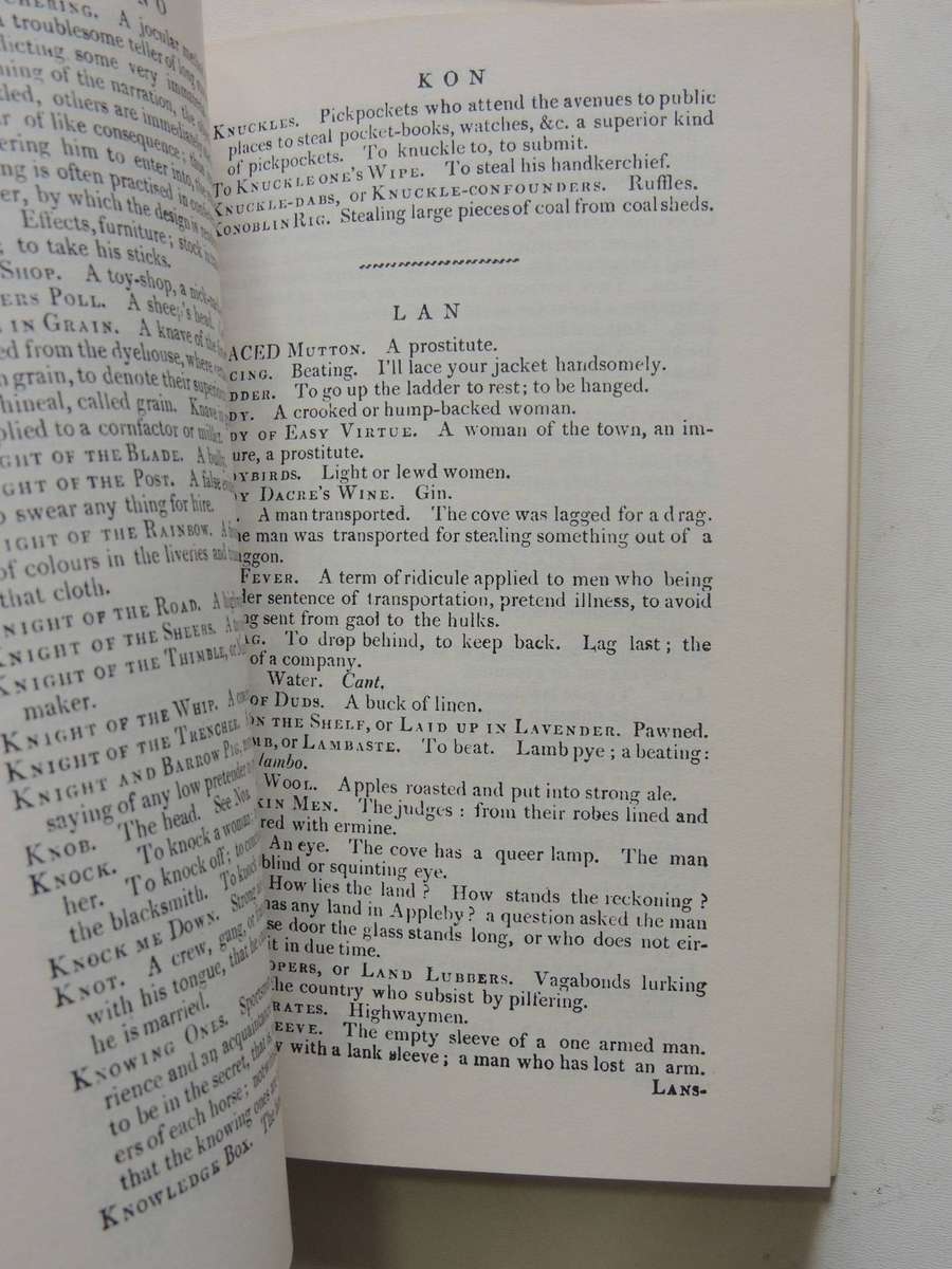 1811 Dictionary Of The Vulgar Tongue - A Dictionary Of Buckish Slang, University Wit & Pickpocket El