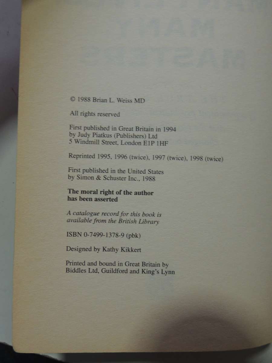 Many Lives, Many Masters - Dr. Brian Weiss