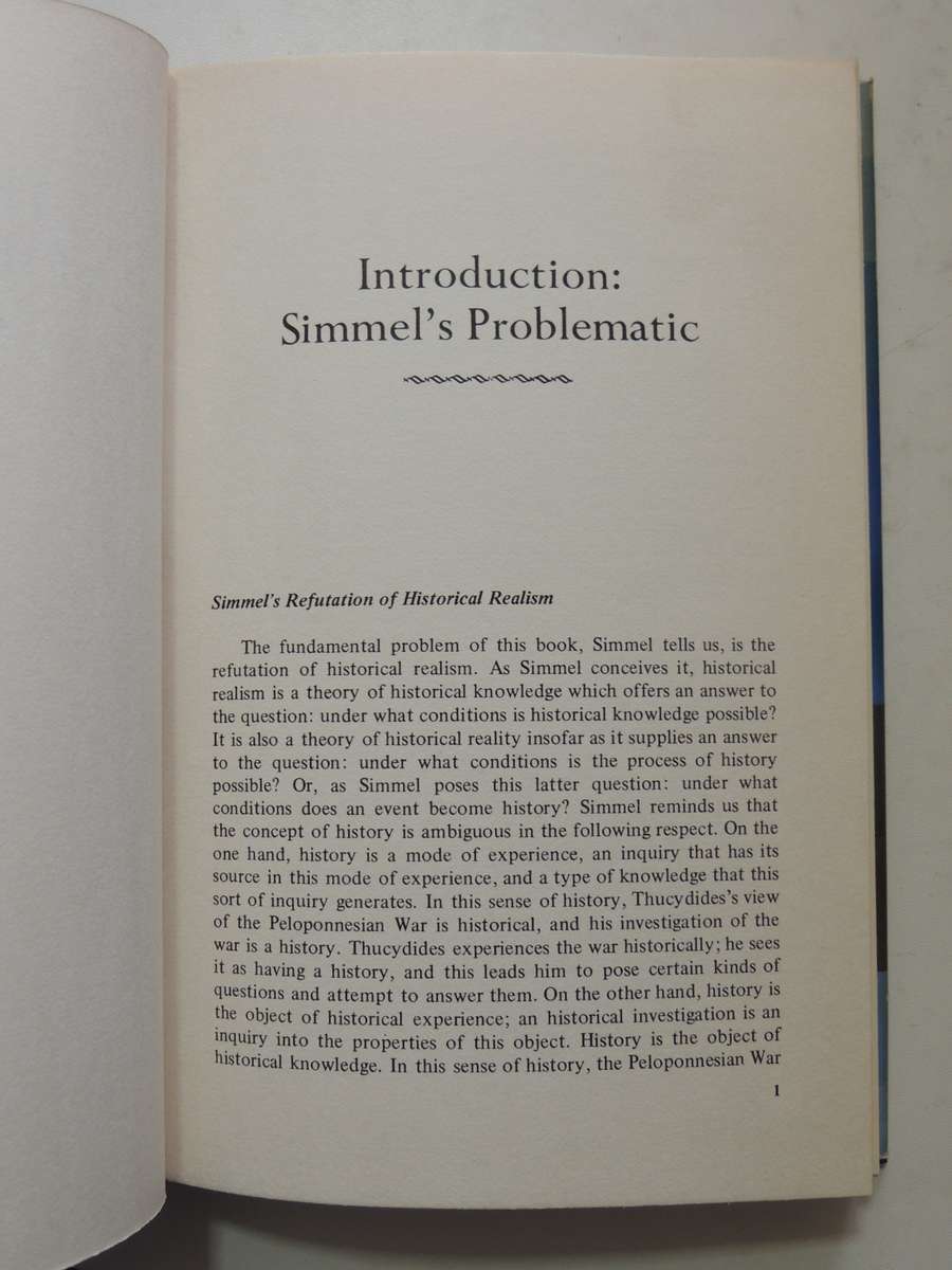 The Problems Of The Philosophy Of History: An Epistemological Essay - Georg Simmel