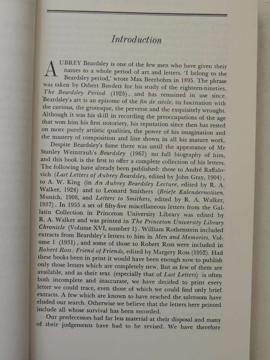 The Letters of Aubrey Beardsley - Henry Maas, JL Duncan