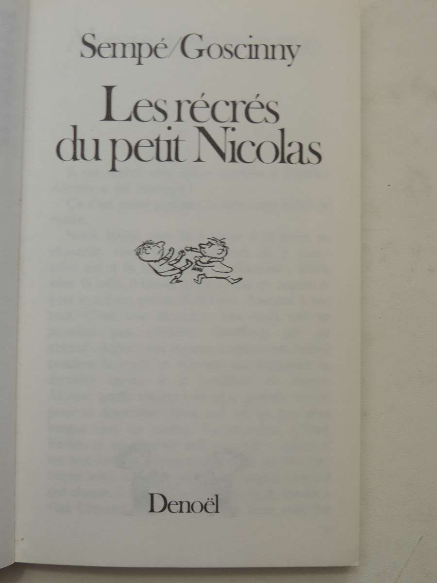 Les Recres Du Petit Nicolas - Sempe & Goscinny    (French)