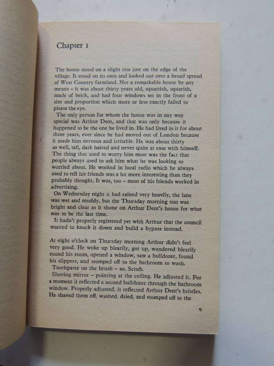 The Hitchhiker's Guide To The Galaxy (1st P/B Edition 20th Printing)-  Douglas Adams