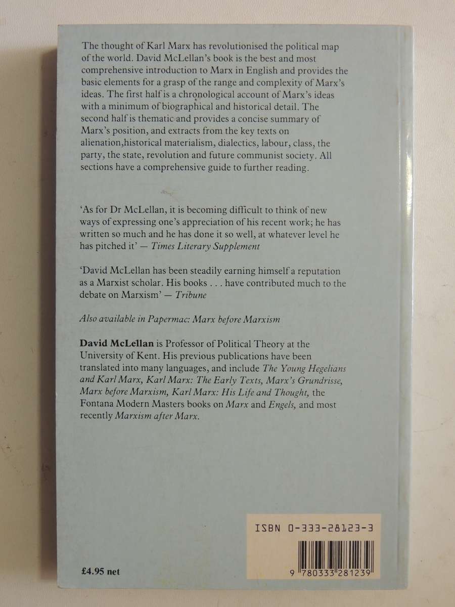 The Thought Of Karl Marx 2nd Edition - David McLellan