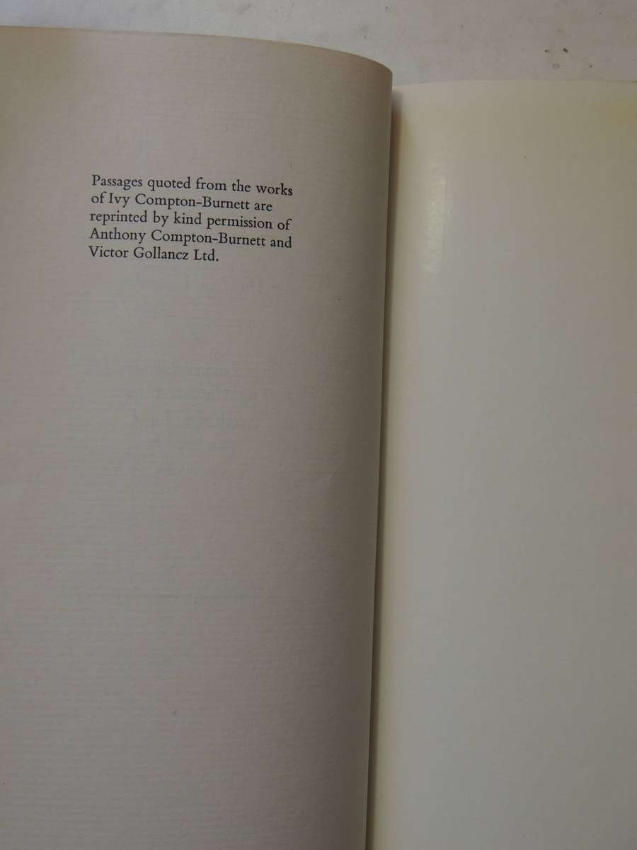 Ivy Compton-Burnett: A Memoir - Cicely Greig   Signed Limited Edition 7/100