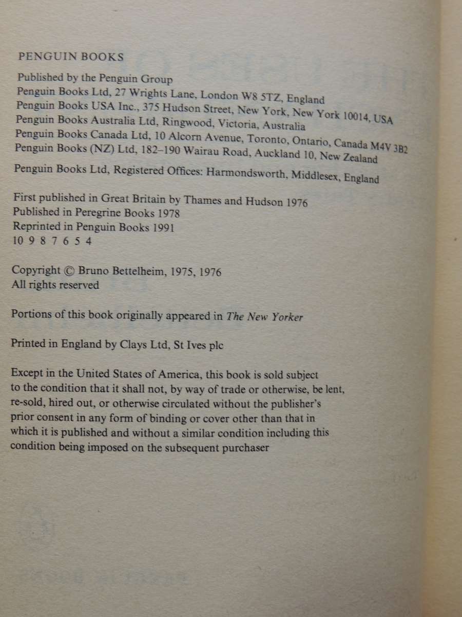 The Uses Of Enchantment: The Meaning And Importance Of Fairy Tales - Bruno Bettelheim