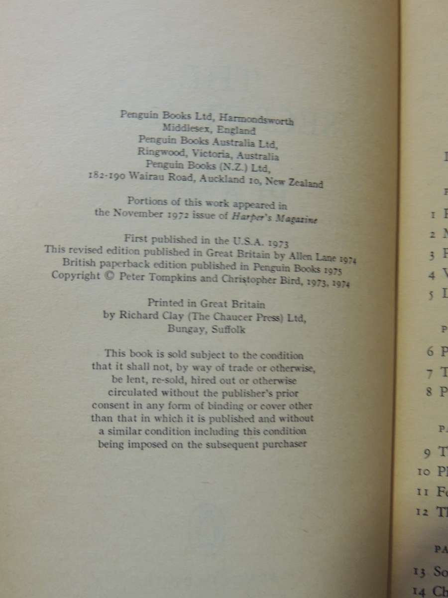 The Secret Life Of Plants - Peter Tompkins & Christopher