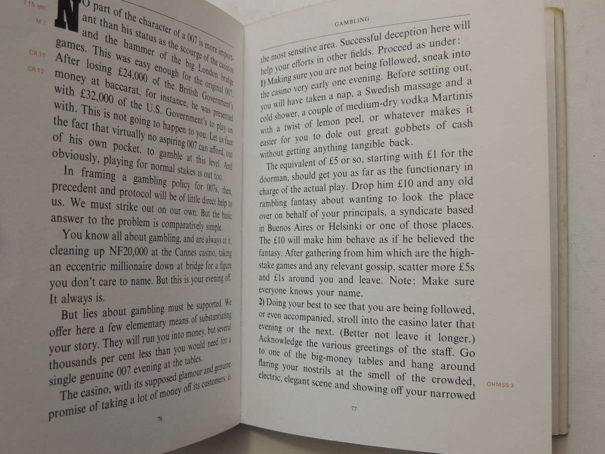 The Book Of Bond Or Every Man His Own 007 (As Is - The Back Of The Reversible Dust Jacket Has Been B