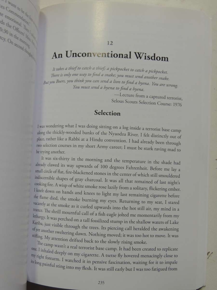 Threes Sips Of Gin:Dominating The Battlespace With Rhodesia's Elite Selous Scouts (Inscribed) T  Bax
