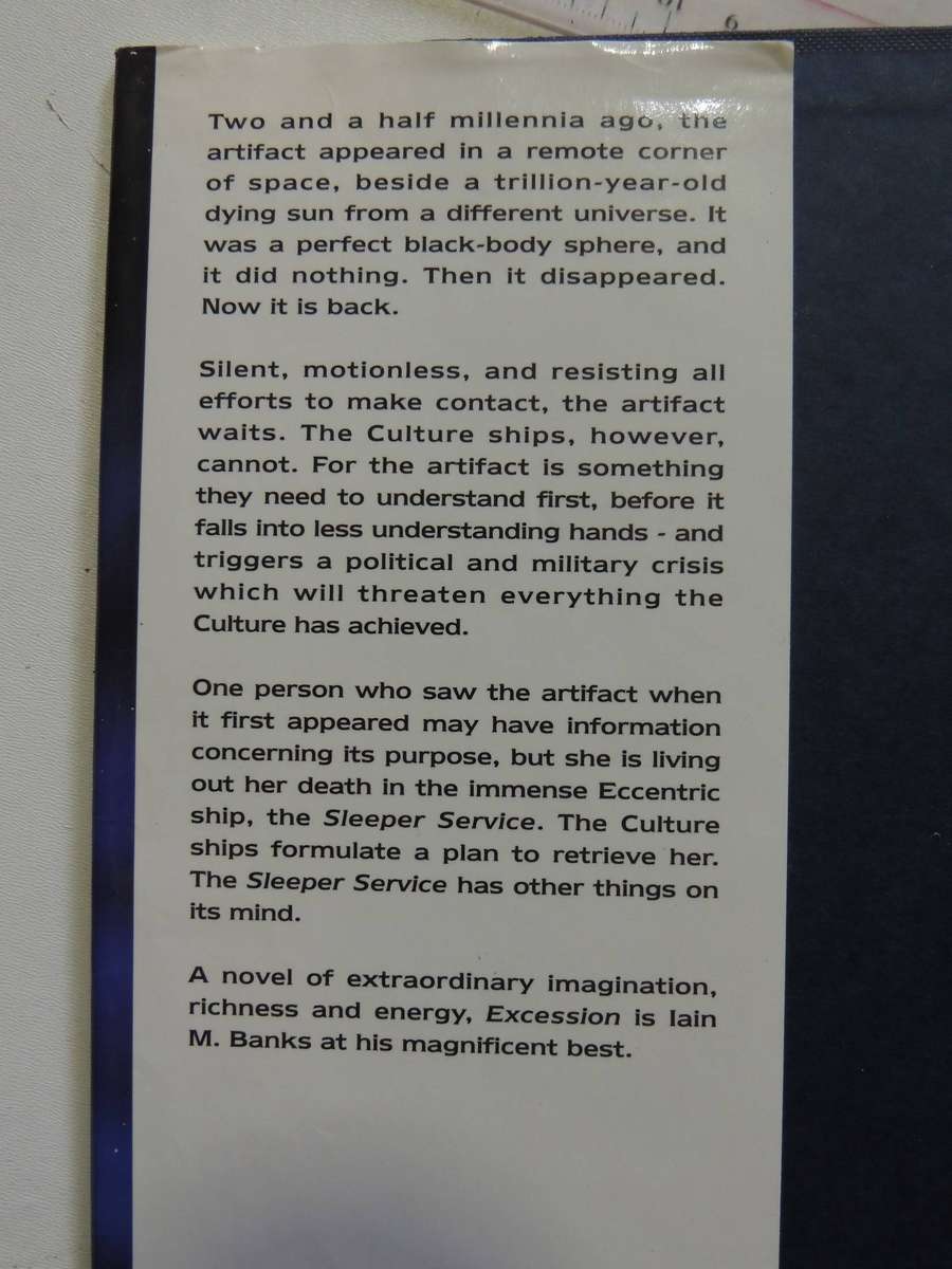 Excession x- Iain M. Banks    (1st UK Edition)