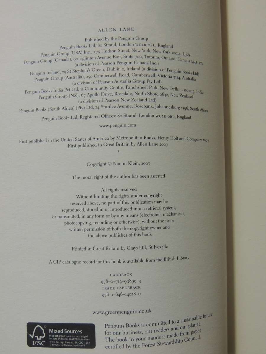 The Shock Doctrine: The Rise Of Disaster Capitalism - Naomi Klein