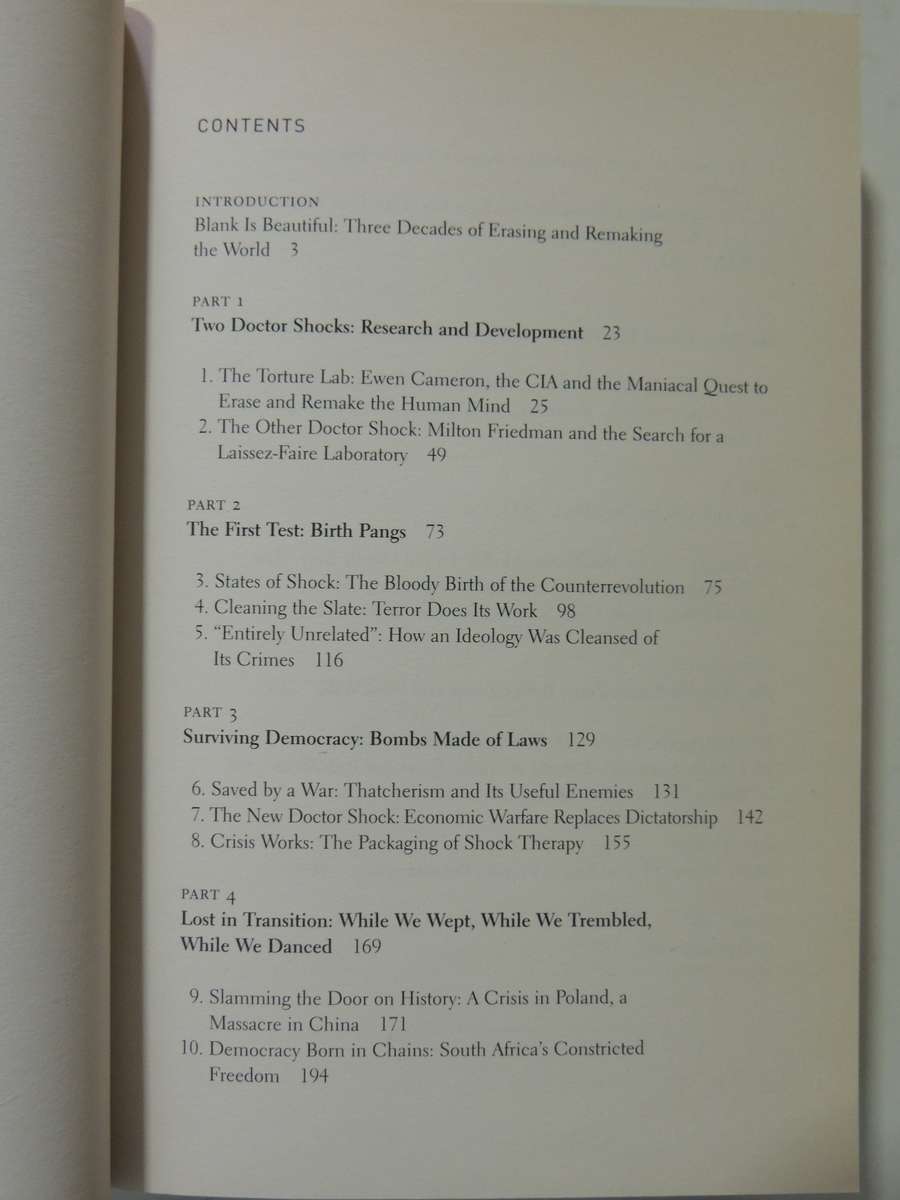 The Shock Doctrine: The Rise Of Disaster Capitalism - Naomi Klein