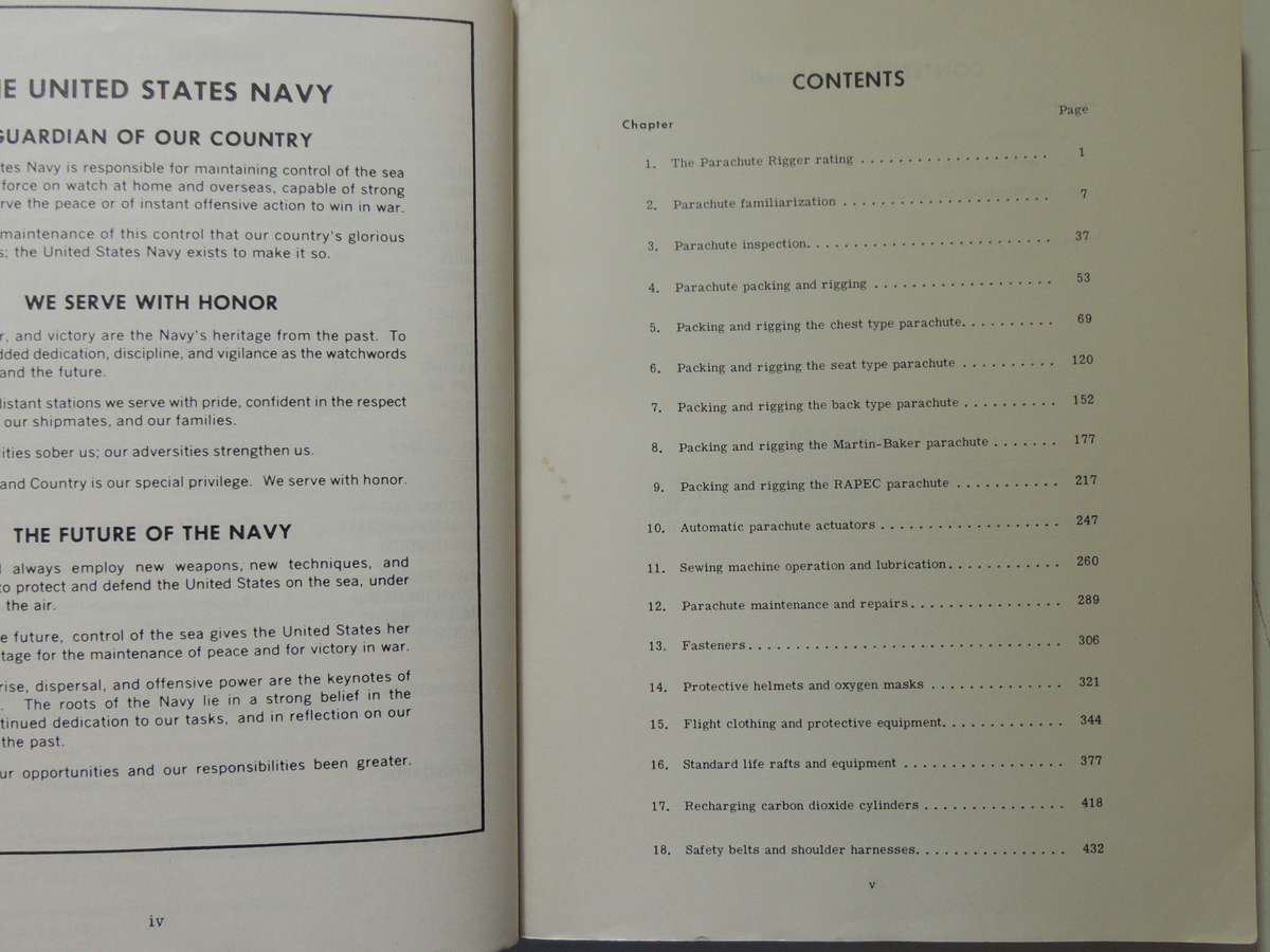 Parachute Rigger 3 & 2 Bureau Of Naval Personnel