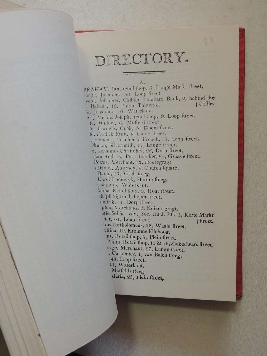 The African Court Calendar For MDCCCX (1810) Under The Sanction Of Government -compiled by Geo. Ross