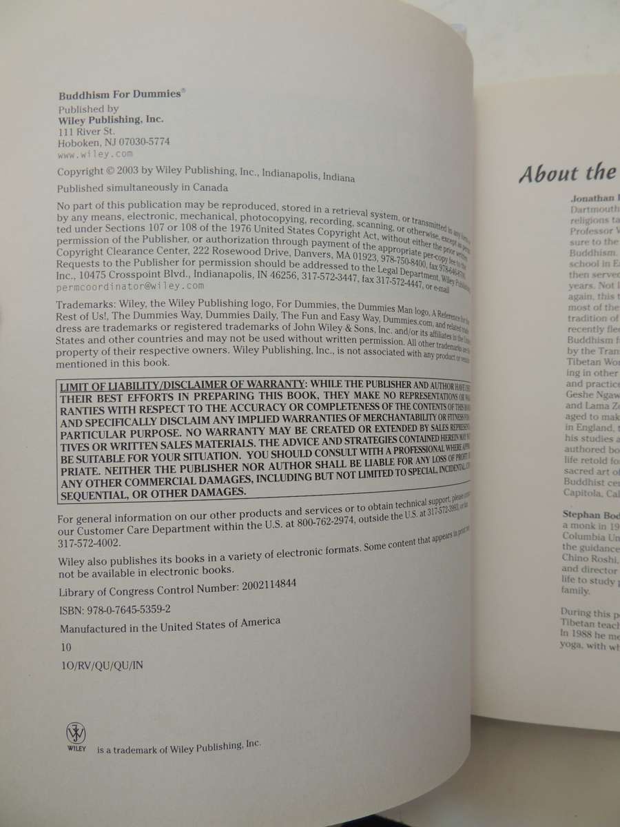 Buddhism For Dummies- Jonathan Landaw & Stephen Bodian