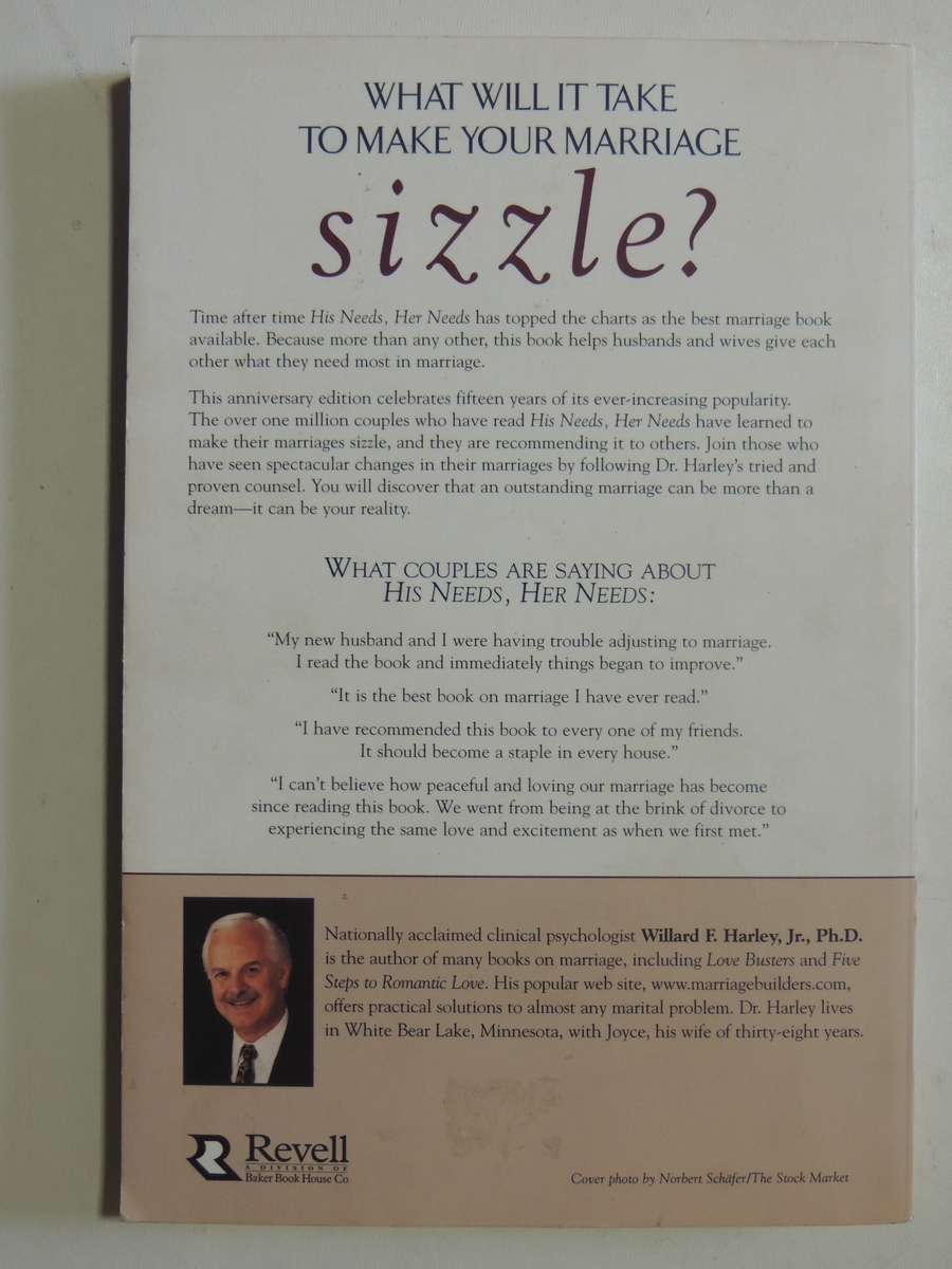 His Needs Her Needs: Building An Affair-Proof Marriage- Willard F. Harley, Jr.