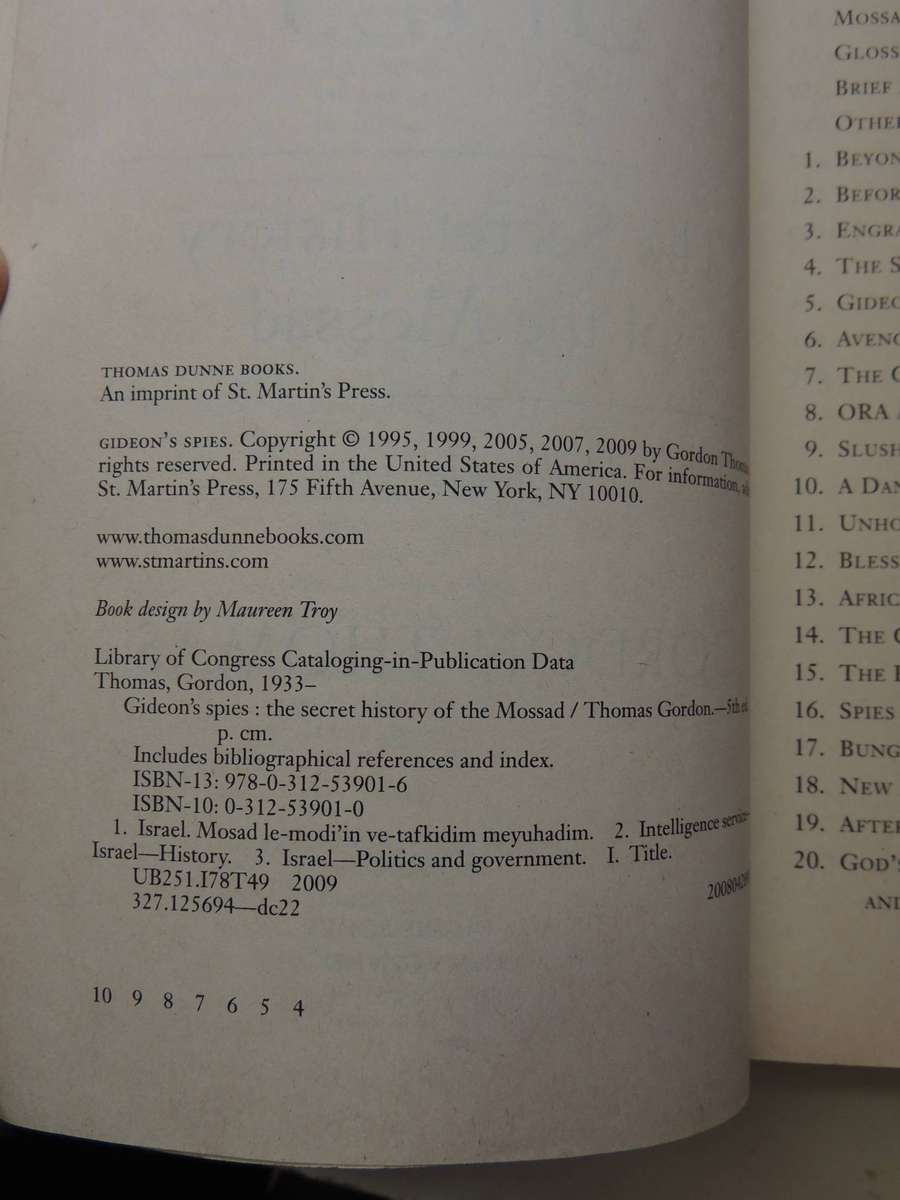 Gideon's Spies - The Secret History of the Mossad - Gordon Thomas