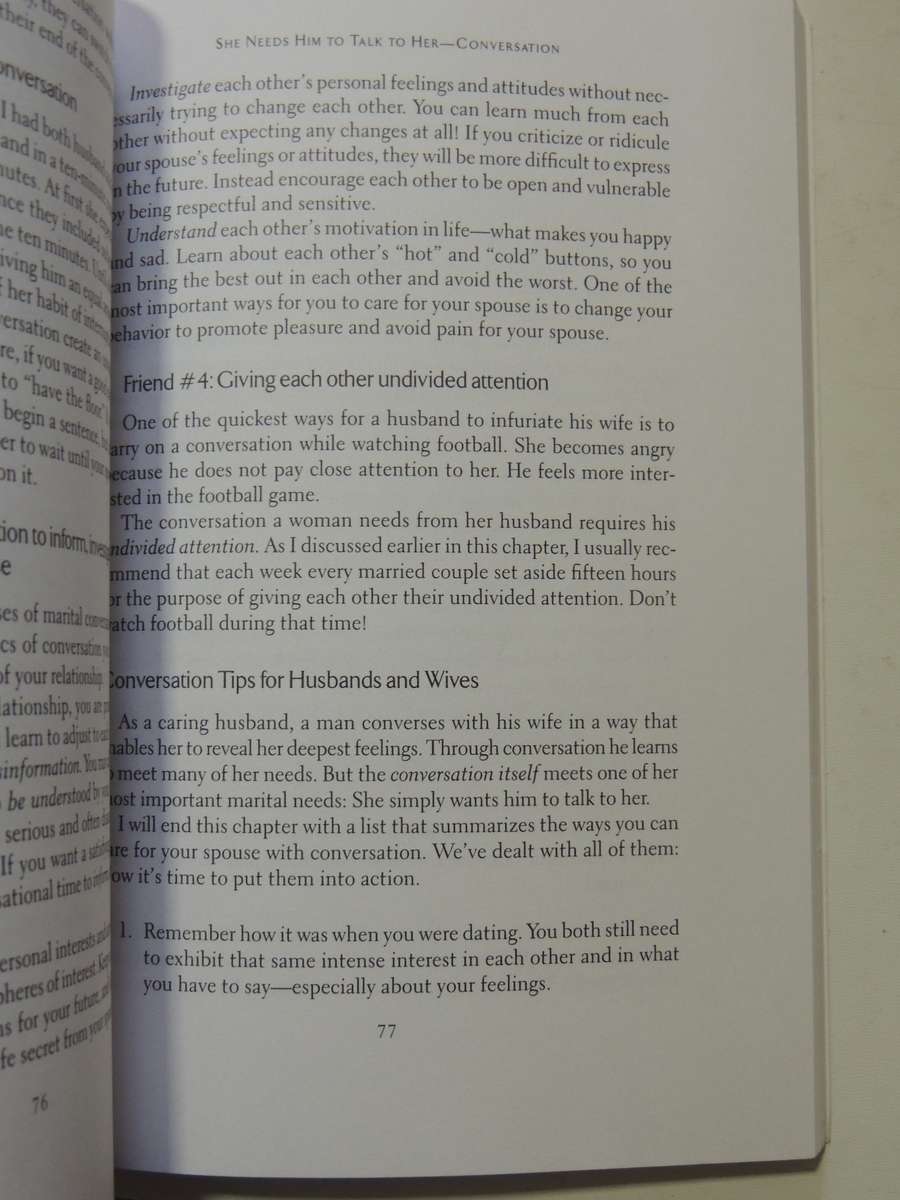 His Needs Her Needs: Building An Affair-Proof Marriage- Willard F. Harley, Jr.