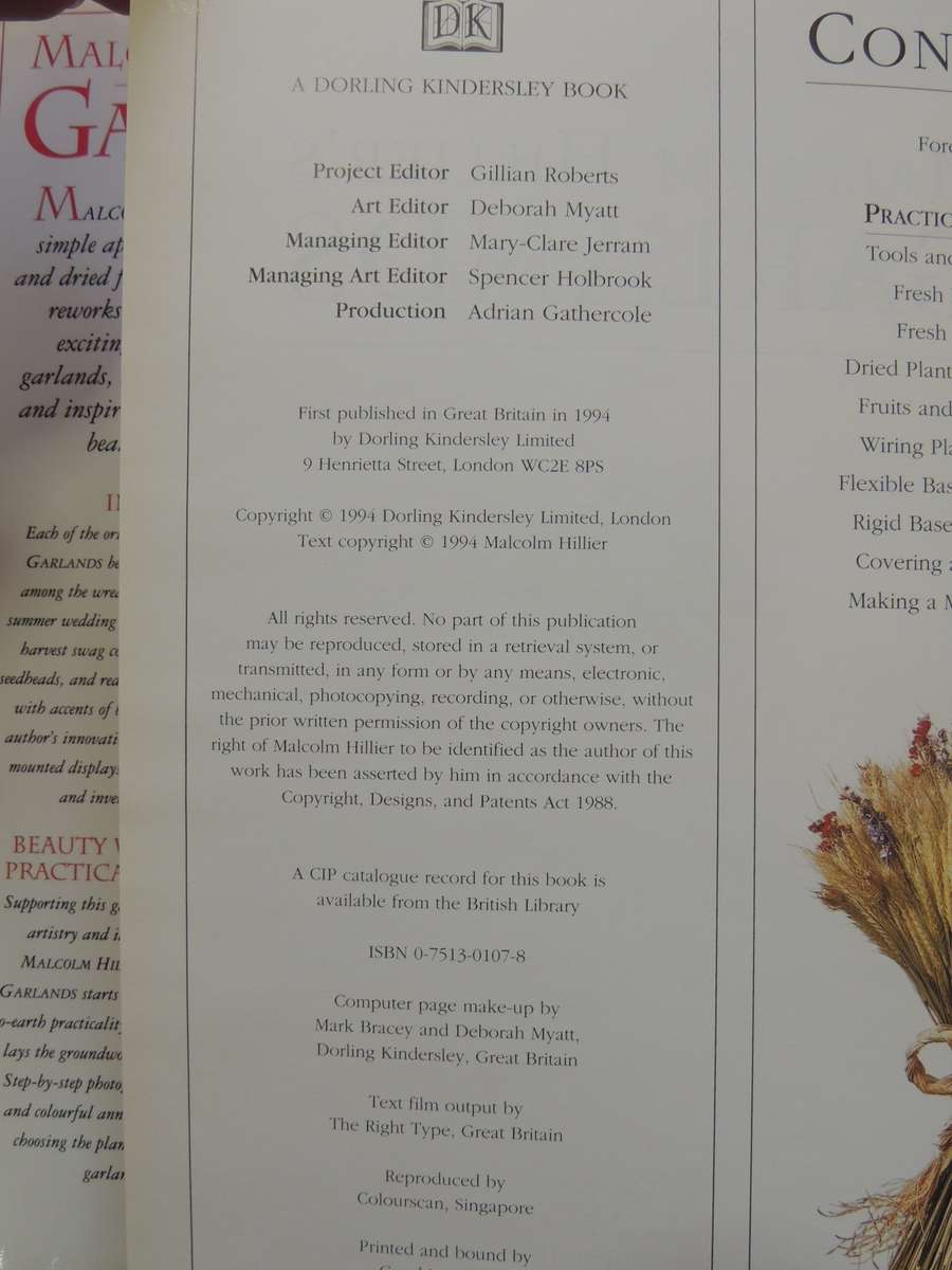 Malcolm Hillier's Garlands      DK   Flower Arranging