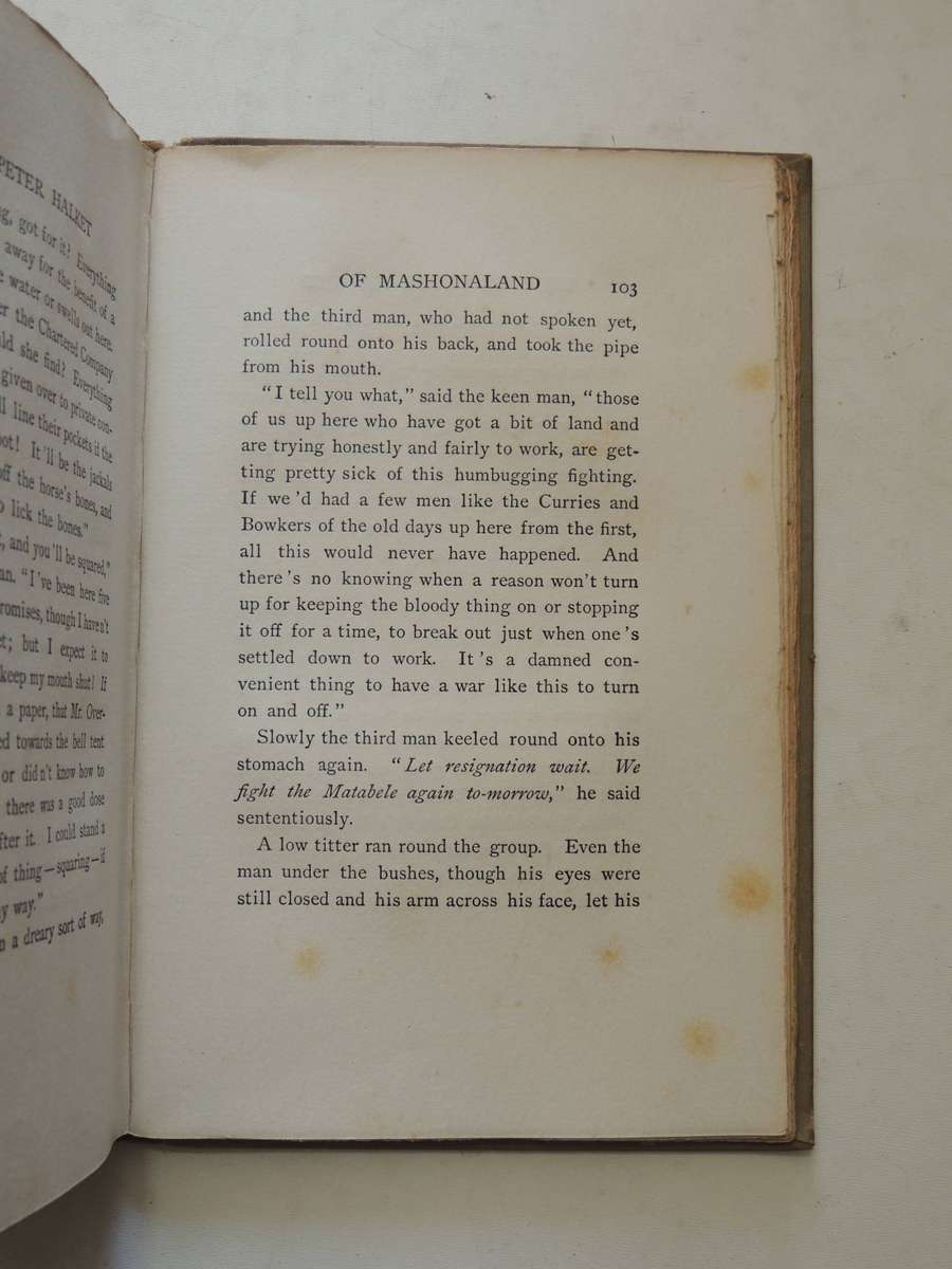 Trooper Peter Halket Of Mashonaland  - Olive Schreiner   (1st Edition 1897)