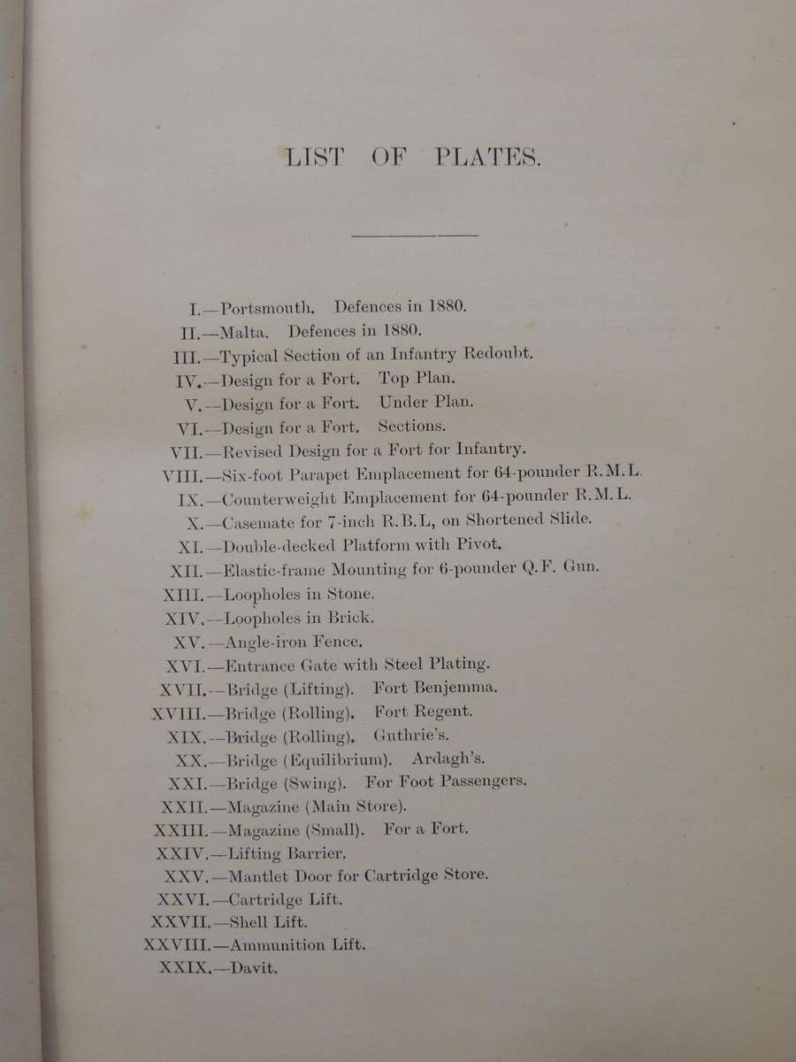Royal Engineers Institute: Permanent Fortification For English Engineers 1890  JF Lewis RE