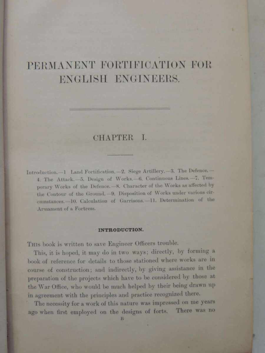 Royal Engineers Institute: Permanent Fortification For English Engineers 1890  JF Lewis RE
