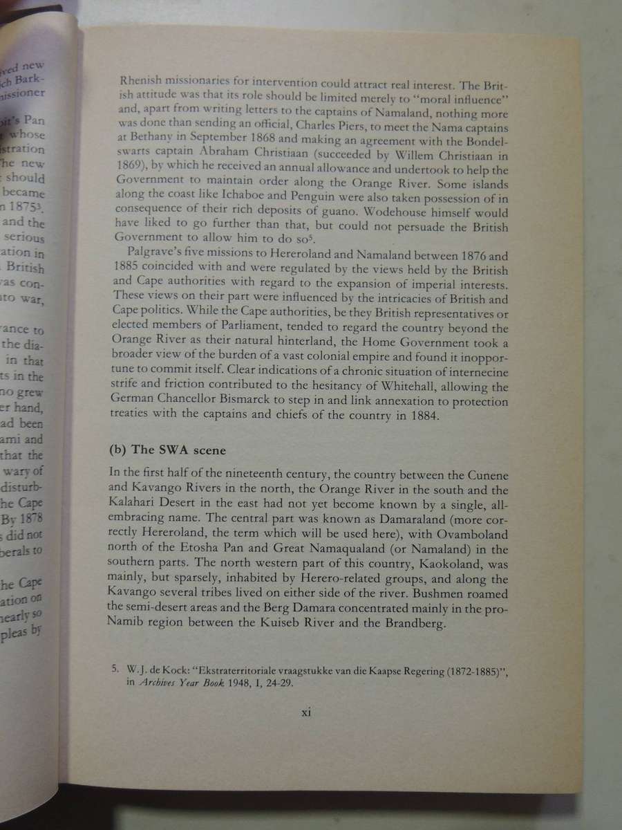 The Commissions Of W.C. Palgrave: Special Emissary To South West Africa 1876-1885- ed E.L.P. Stals