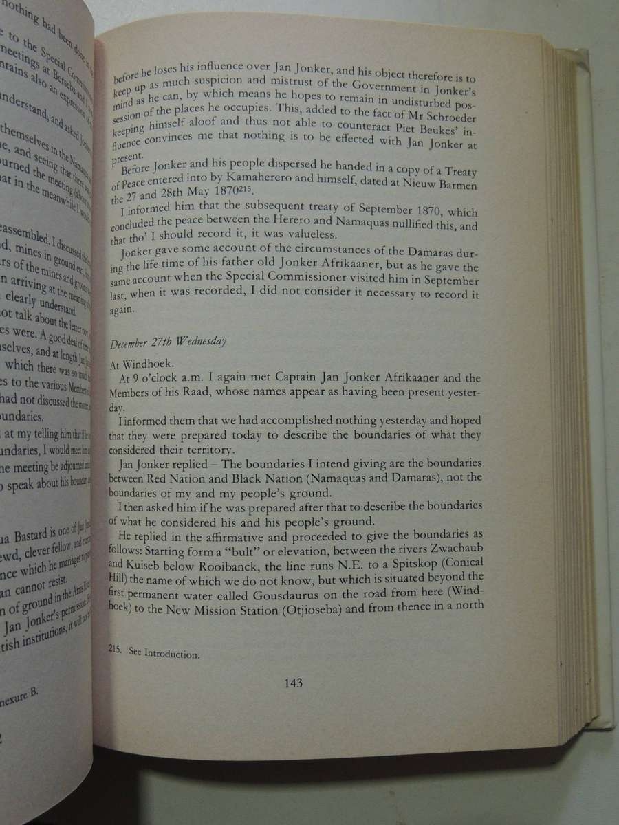 The Commissions Of W.C. Palgrave: Special Emissary To South West Africa 1876-1885- ed E.L.P. Stals