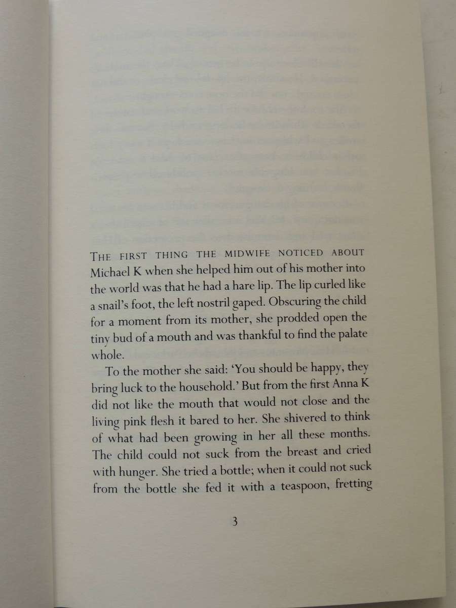 Life & Times Of Michael K  -  J.M. Coetzee   1st Edition 1983