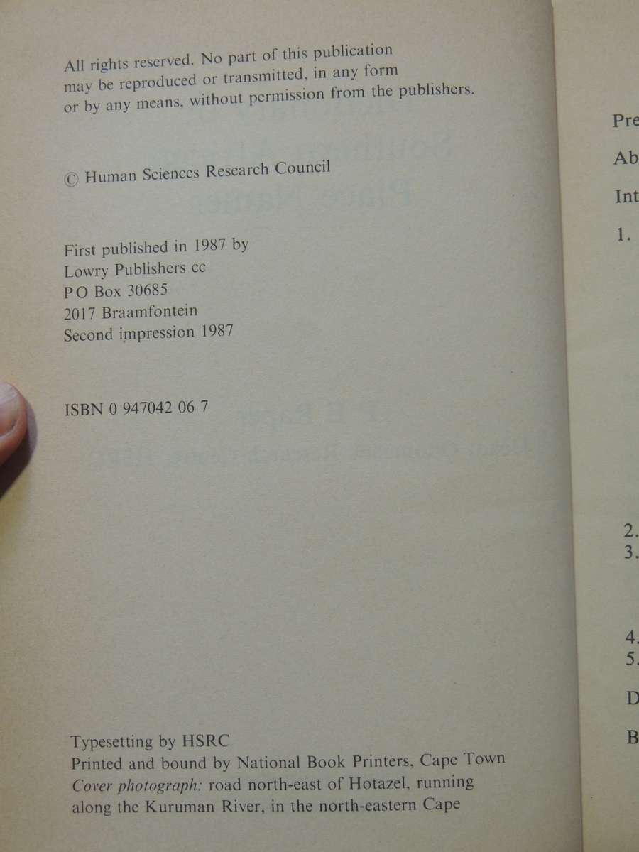 Dictionary Of Southern African Place Names  - P.E. Raper    (1st Edition 1987)