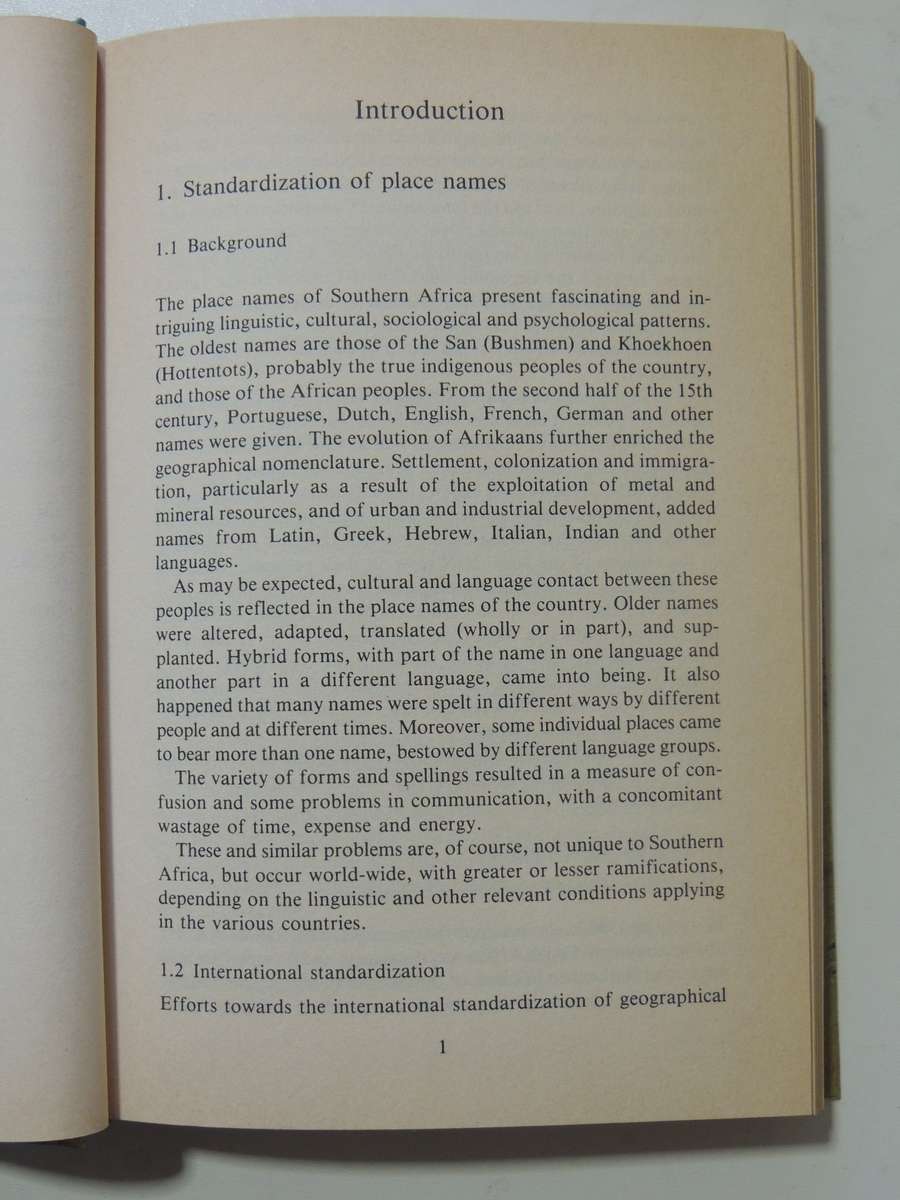 Dictionary Of Southern African Place Names  - P.E. Raper    (1st Edition 1987)