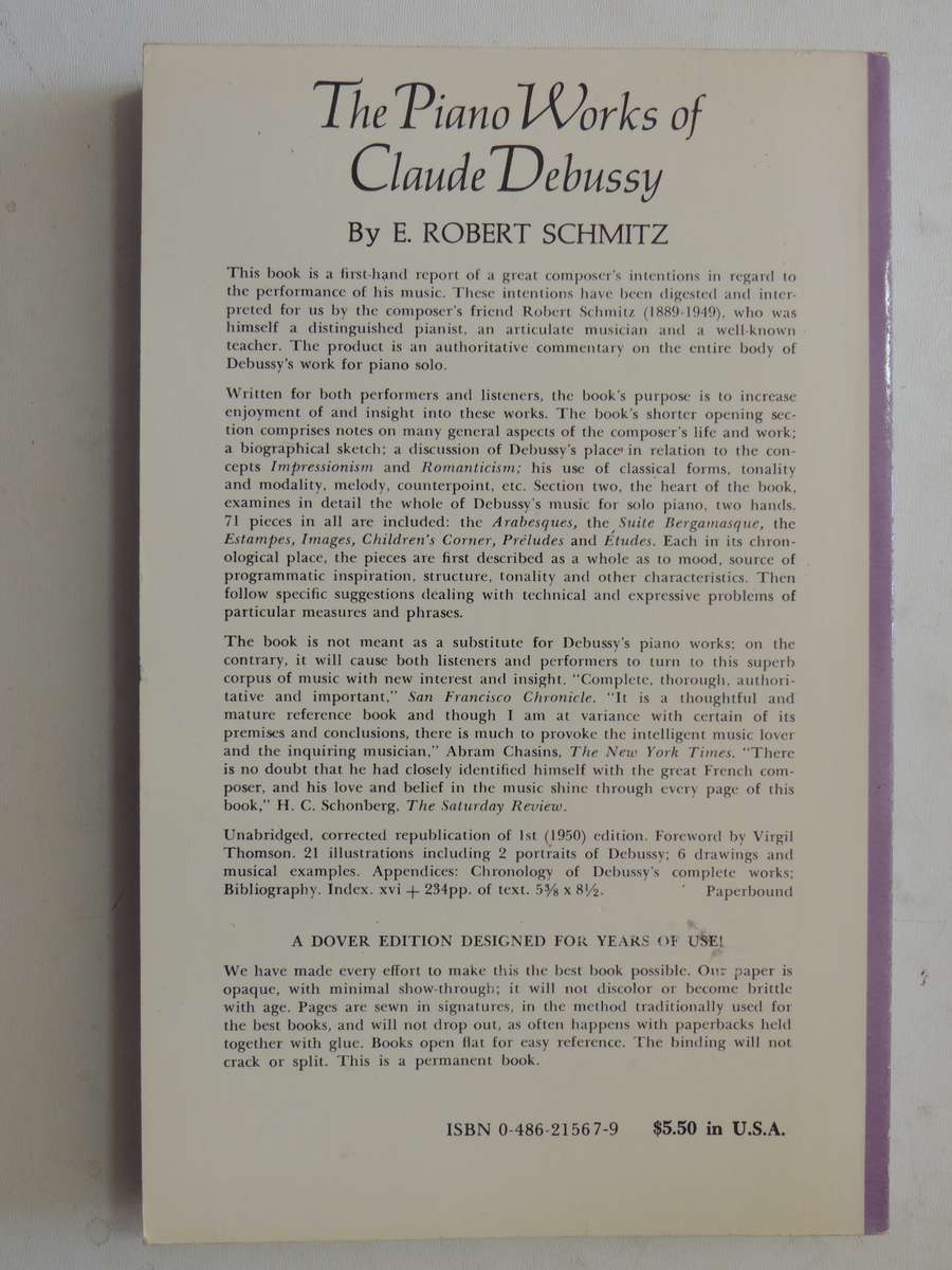 The Piano Works Of Claude Debussy - E. Robert Schmitz