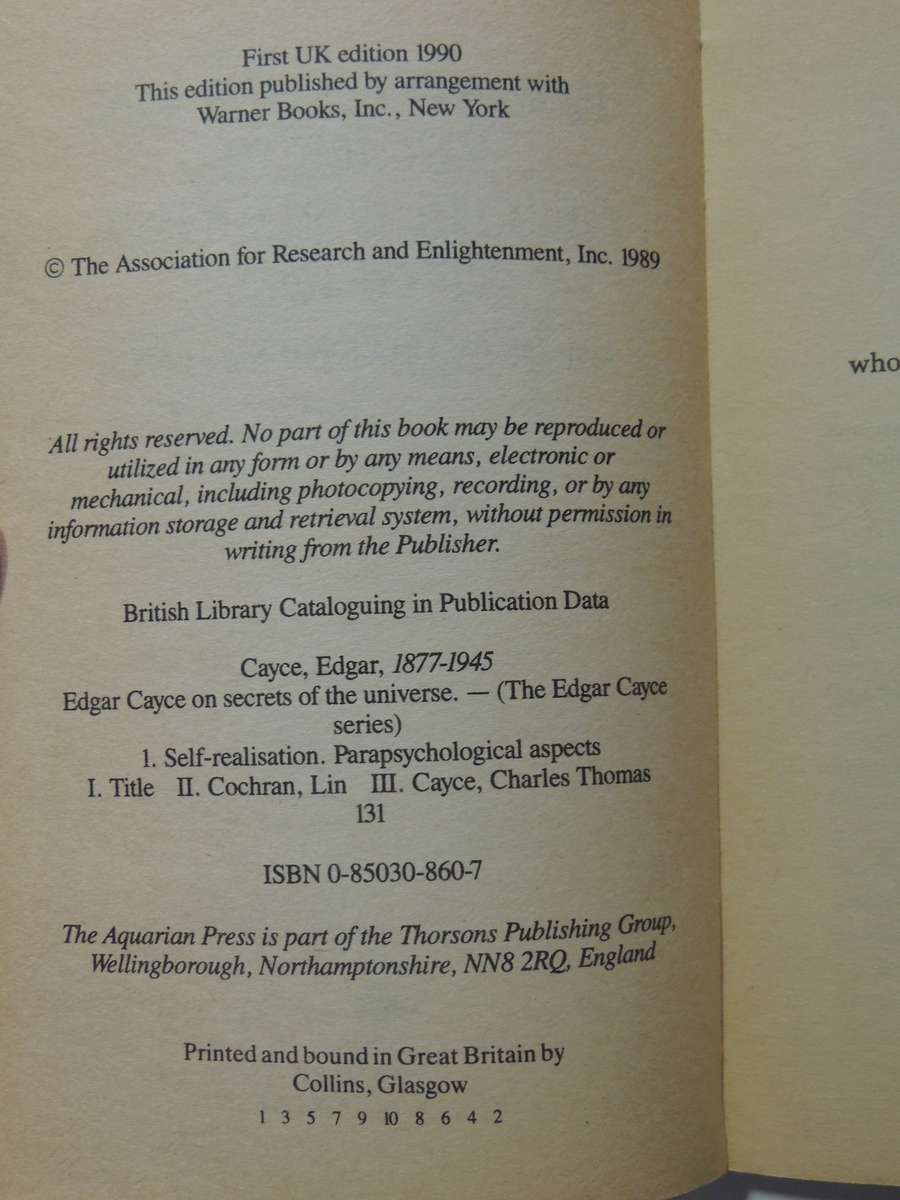 On Secrets Of The Universe - Edgar Cayce