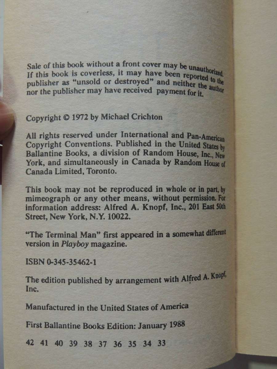 The Terminal Man - Michael Crichton