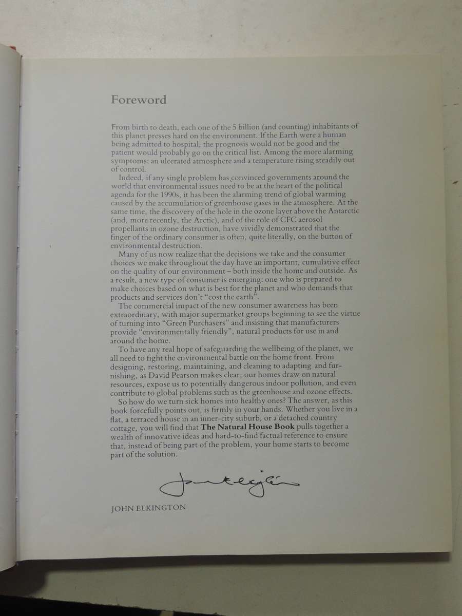 The Natural House Book: Creating A Healthy, Harmonious And Ecologically Sound Home- David Pearson