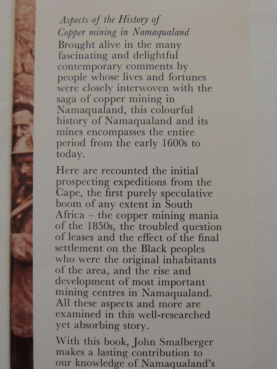 A History Of Copper Mining In Namaqualand - John M. Smalberger