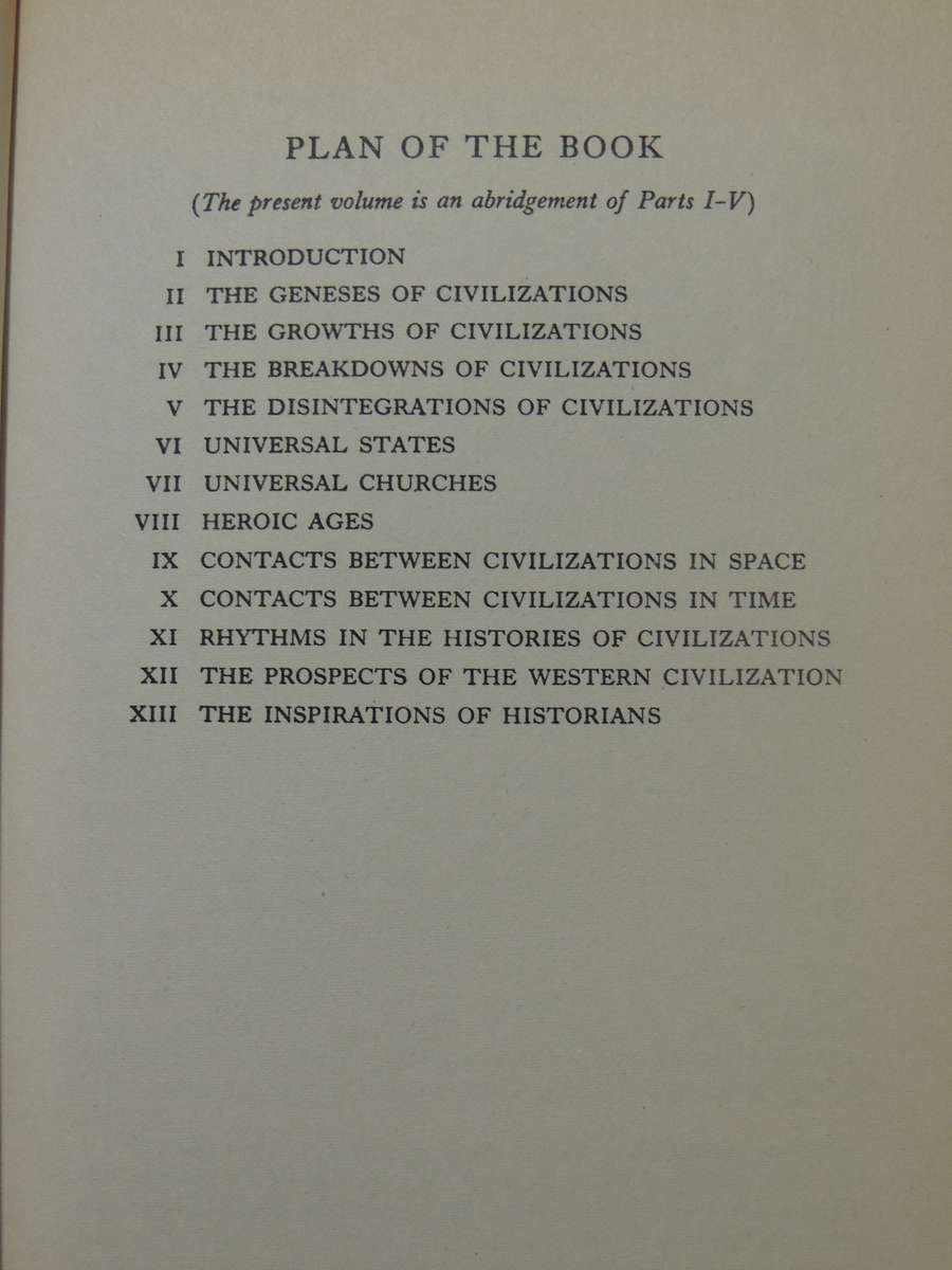 A Study Of History: Abridgement Of Volumes I-VI (By D.C. Somervell) - Arnold J. Toynbee