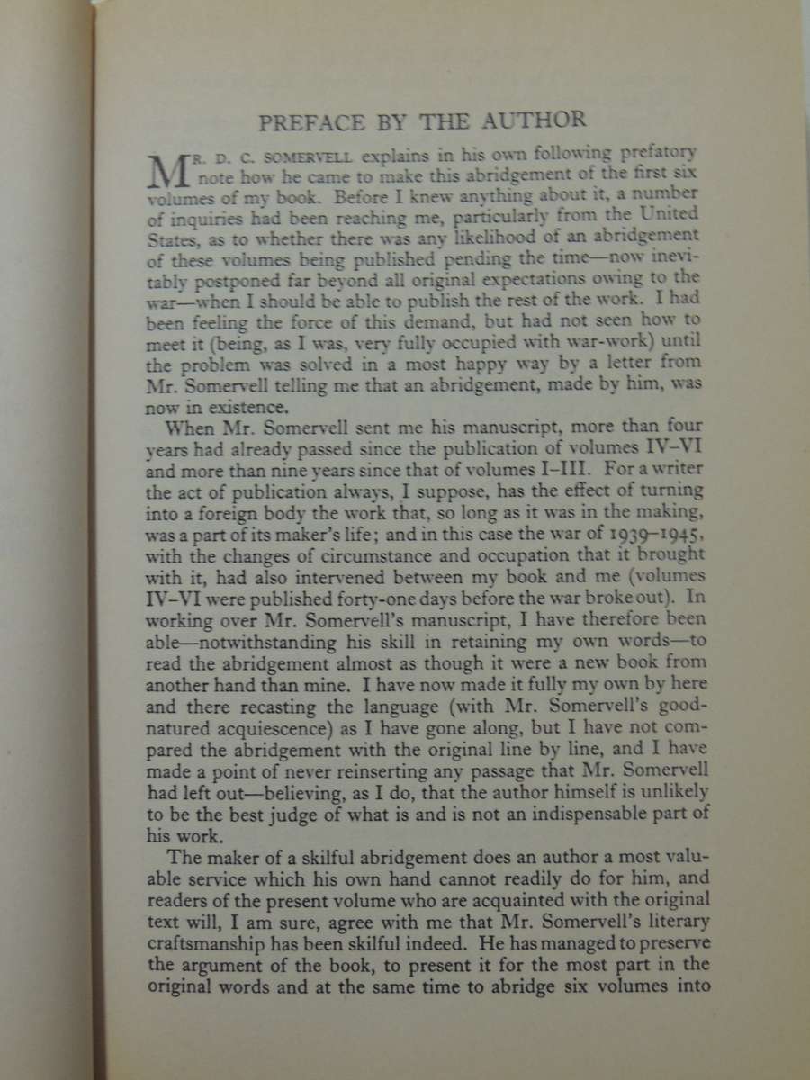 A Study Of History: Abridgement Of Volumes I-VI (By D.C. Somervell) - Arnold J. Toynbee