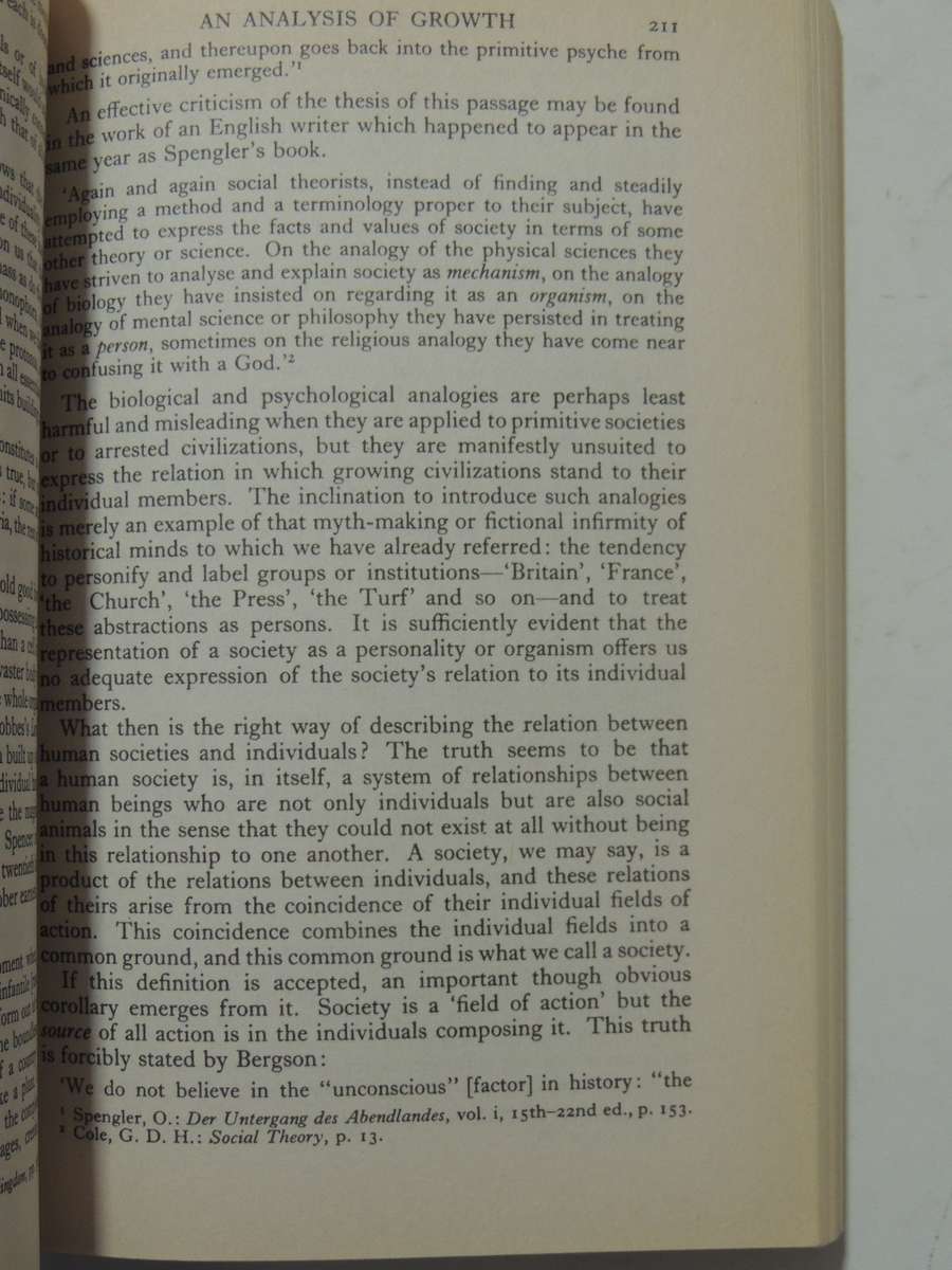 A Study Of History: Abridgement Of Volumes I-VI (By D.C. Somervell) - Arnold J. Toynbee