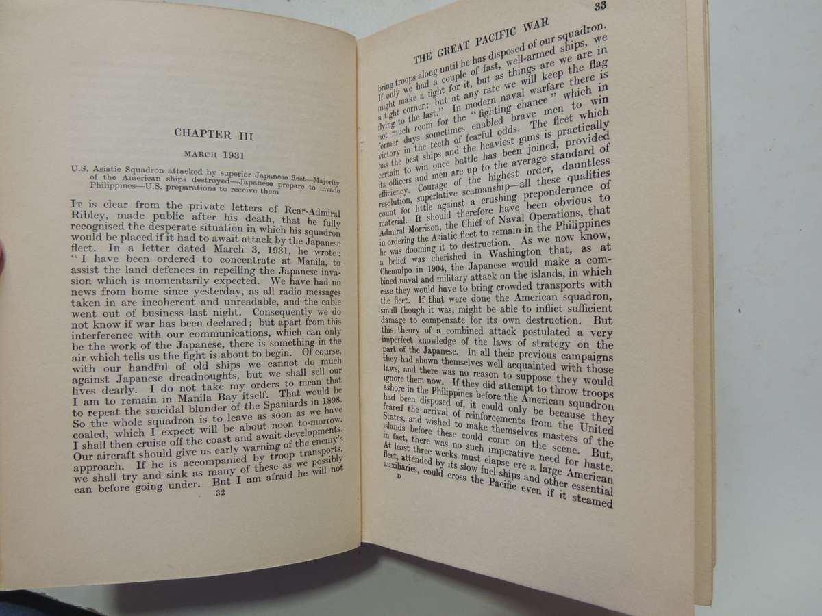 The Great Pacific War 1931-1933 (1st Edition 1925)  Hector C. Bywater