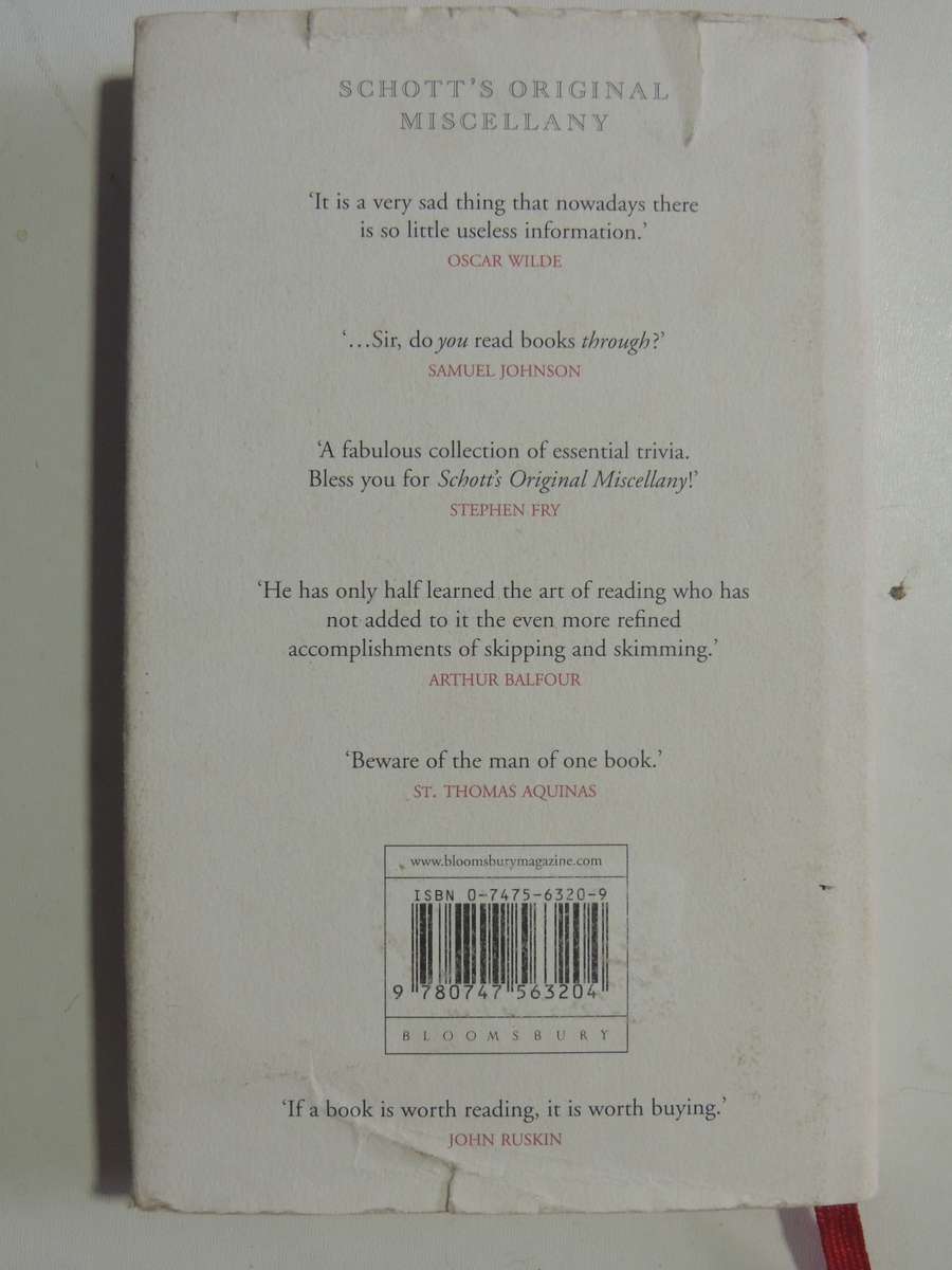 Schott's Original Miscellany- Ben Schott
