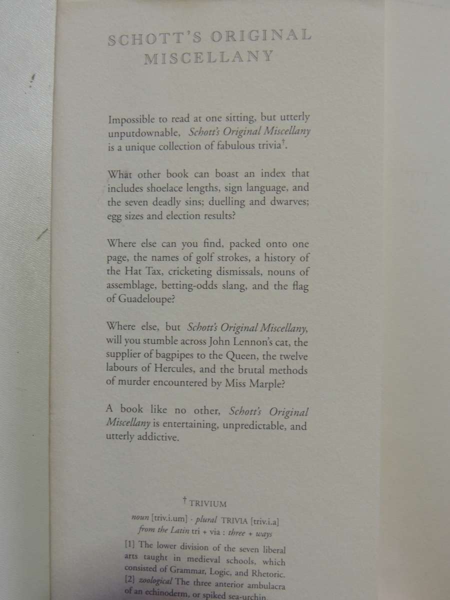 Schott's Original Miscellany- Ben Schott
