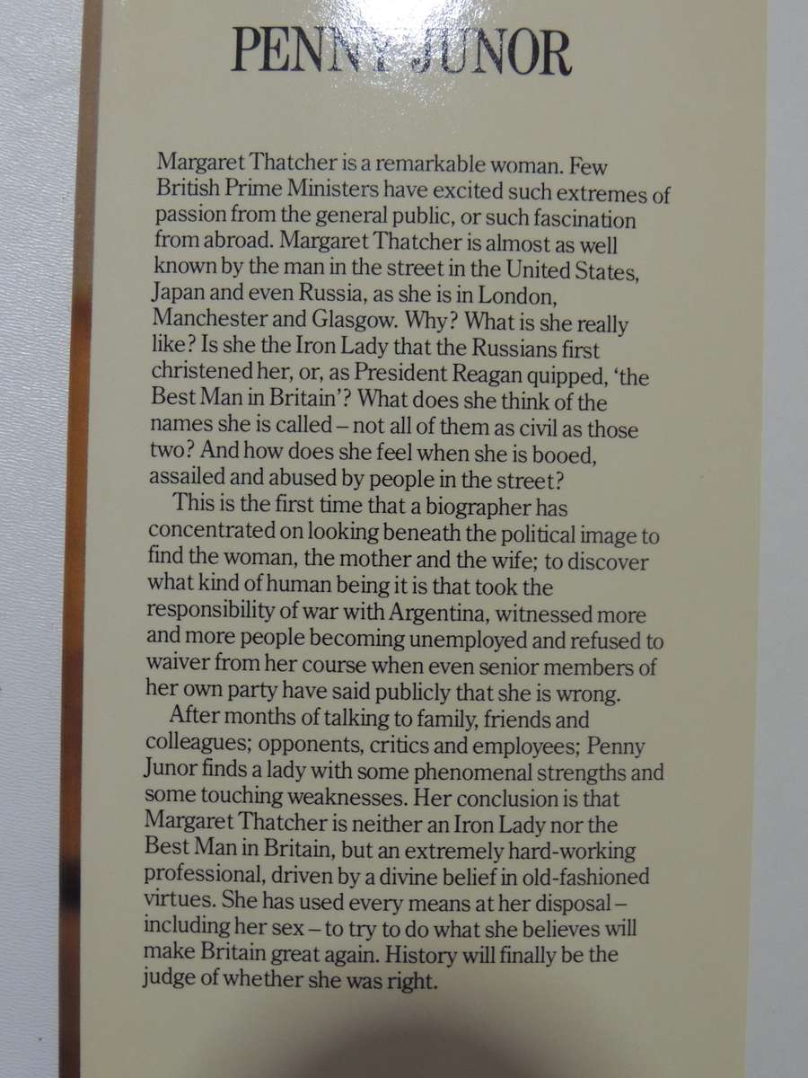 Margret Thatcher: Wife, Mother, Politician - Penny Junor