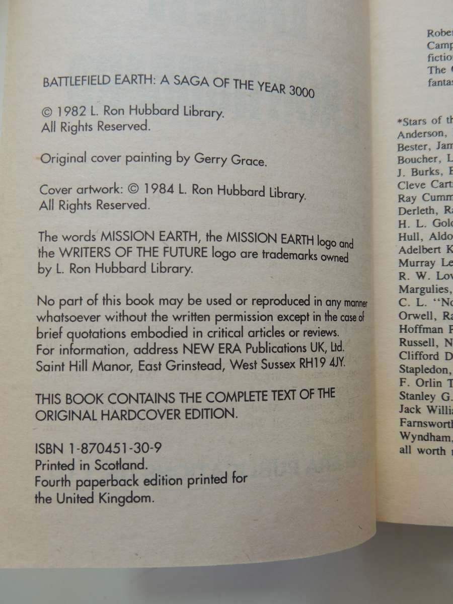 Battlefield Earth - Ron L Hubbard