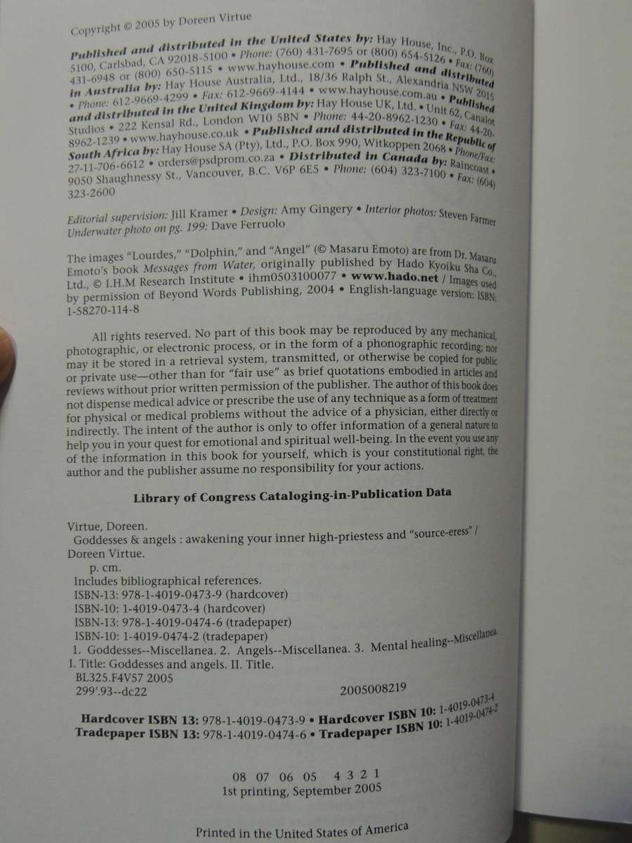 Goddesses & Angels: Awakening Your Inner High-Prietess And "Source-eress"- Doreen Virtue, Ph.D.