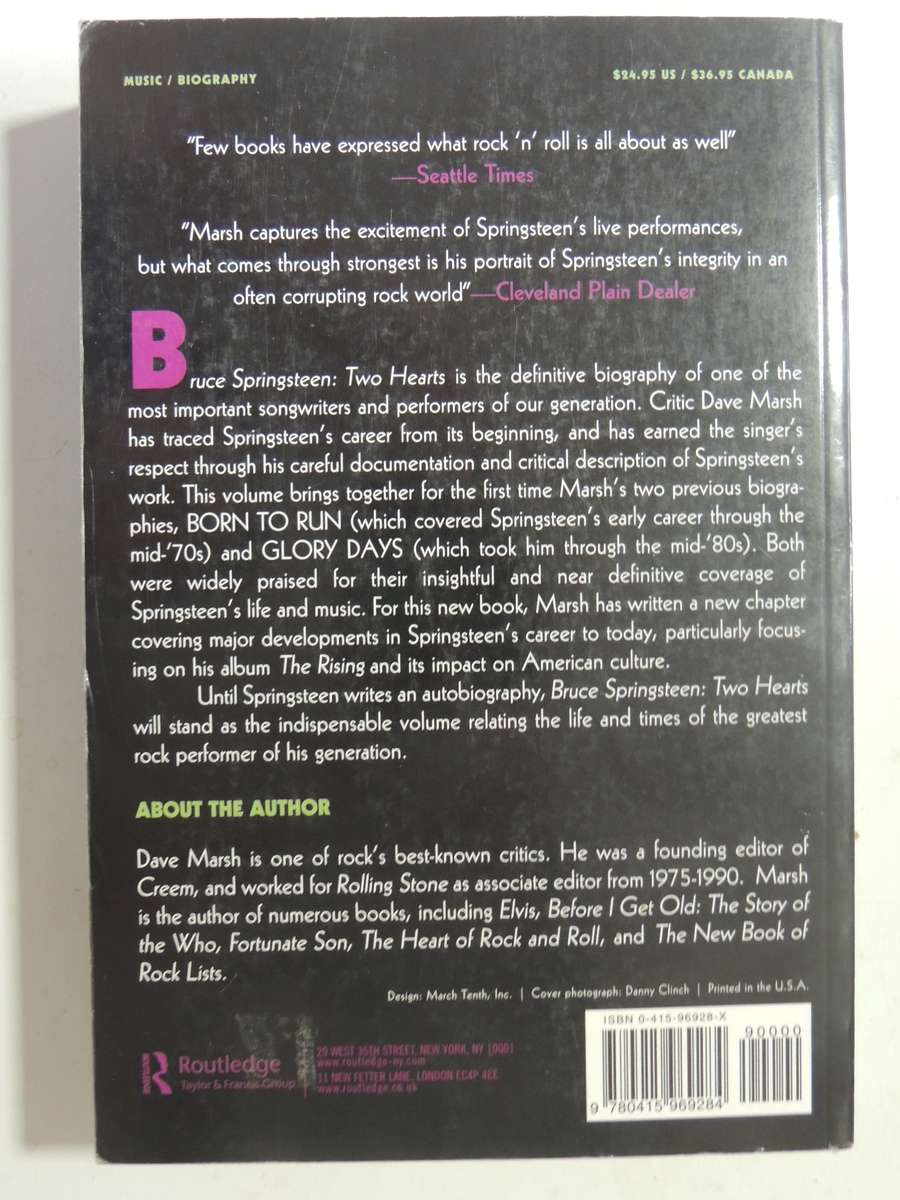 Bruce Springsteen Two Hearts: The Definitive Biography 1972-2003- Dave Marsh