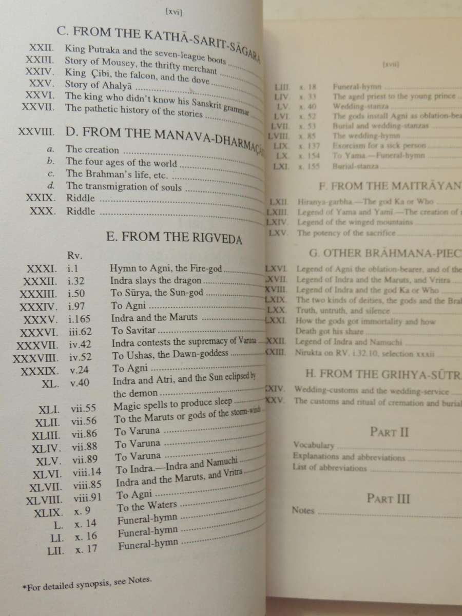 A Sanskrit Reader: Text And Vocabulary And Notes- Charles Rockwell Lanman