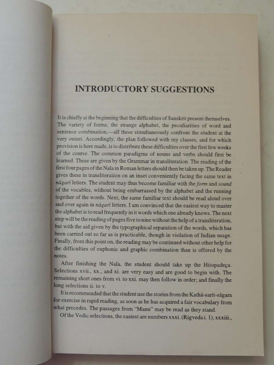 A Sanskrit Reader: Text And Vocabulary And Notes- Charles Rockwell Lanman